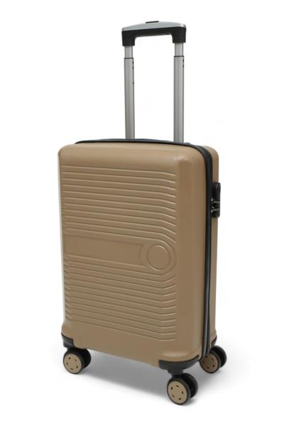 İronika Dayanıklı ABS Kabin Boy 4 Tekerlekli Valiz Küçük Kabin Tipi Bavul Gold