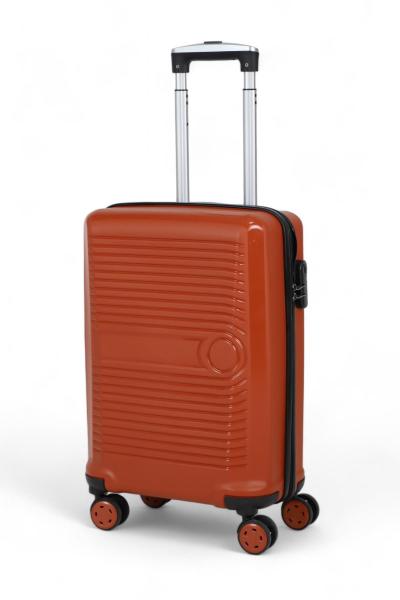 İronika Dayanıklı ABS Kabin Boy 4 Tekerlekli Valiz Küçük Kabin Tipi Bavul Kahverengi