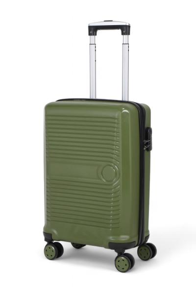 İronika Dayanıklı ABS Kabin Boy 4 Tekerlekli Valiz Küçük Kabin Tipi Bavul Haki Yeşil