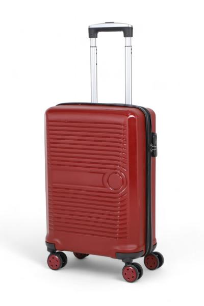 İronika Dayanıklı ABS Kabin Boy 4 Tekerlekli Valiz Küçük Kabin Tipi Bavul Bordo