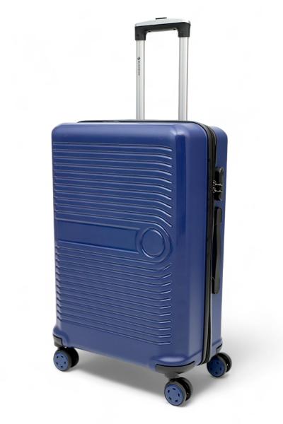 İronika Dayanıklı ABS Orta Boy 4 Tekerlekli Valiz Orta Boy Bavul Mavi