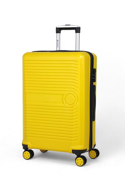 İronika Dayanıklı ABS Orta Boy 4 Tekerlekli Valiz Orta Boy Bavul Sarı