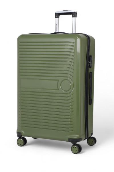 İronika Dayanıklı ABS Büyük Boy 4 Tekerlekli Valiz Büyük Boy Bavul Haki Yeşil