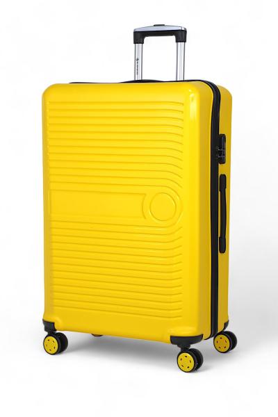 İronika Dayanıklı ABS Büyük Boy 4 Tekerlekli Valiz Büyük Boy Bavul Sarı