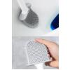 İronika Duvara Yapışabilen Bükülebilir Silikon Tuvalet Klozet Banyo Fırçası Beyaz